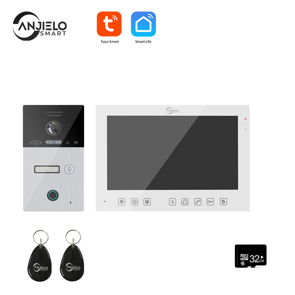 Anjielo 7-inch 1080P video apartment WIFI video intercom 1/2/3 floor WIFI doorbell Tuya home video intercom system