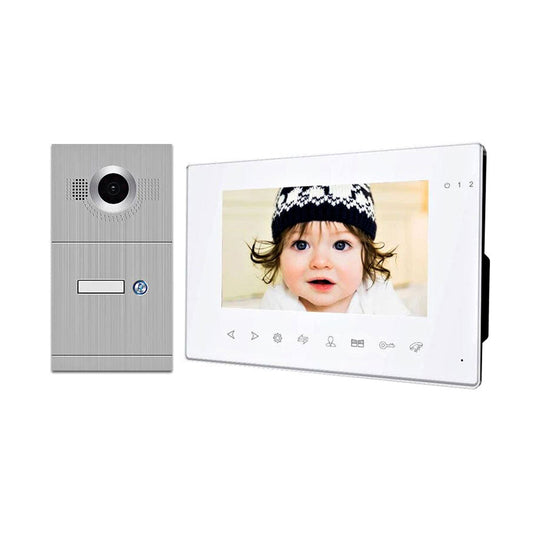 Anjielo 7-inch Wired Wifi Tuya Smart Remote Unlock Motion Detection Recording Suitable for Home Security Video Doorbell Intercom System