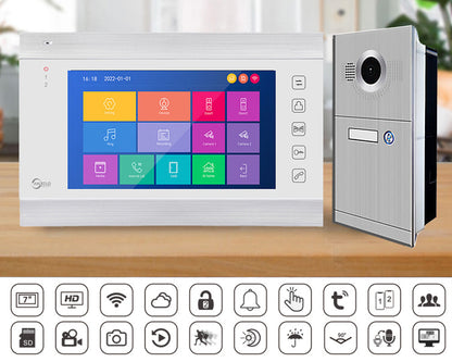 Anjielo 7-inch for apartment home tuya smart 1080P wired video doorbell camera protect home security video intercom