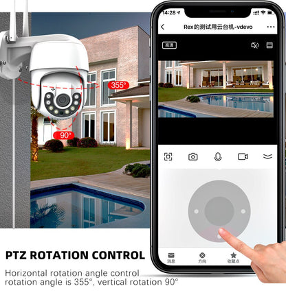 Anjielo Smart WIFI 3MP Full Color Night Vision Tuya App Remote Control Home Security Protection IP Camera Outdoor Video Surveillance
