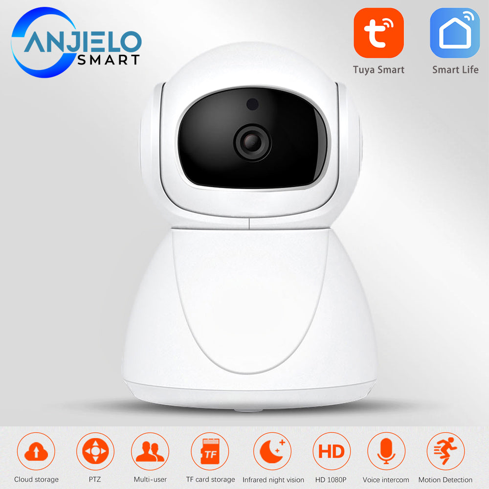 Anjielo Tuya 3MP 360 degree panoramic monitor two-way intercom mobile phone remote control WIFI wireless camera