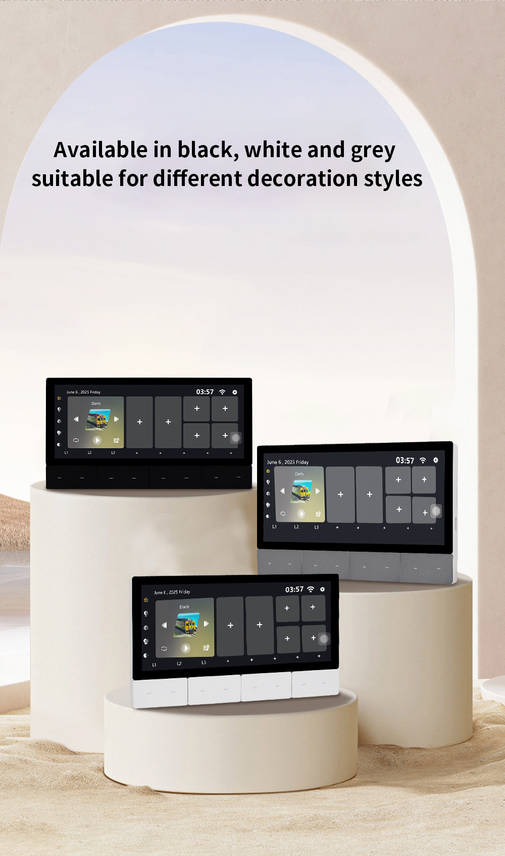 Anjielo smart 6-inch IPS display central control panel tuya device supports Zigbee control scene touch screen
