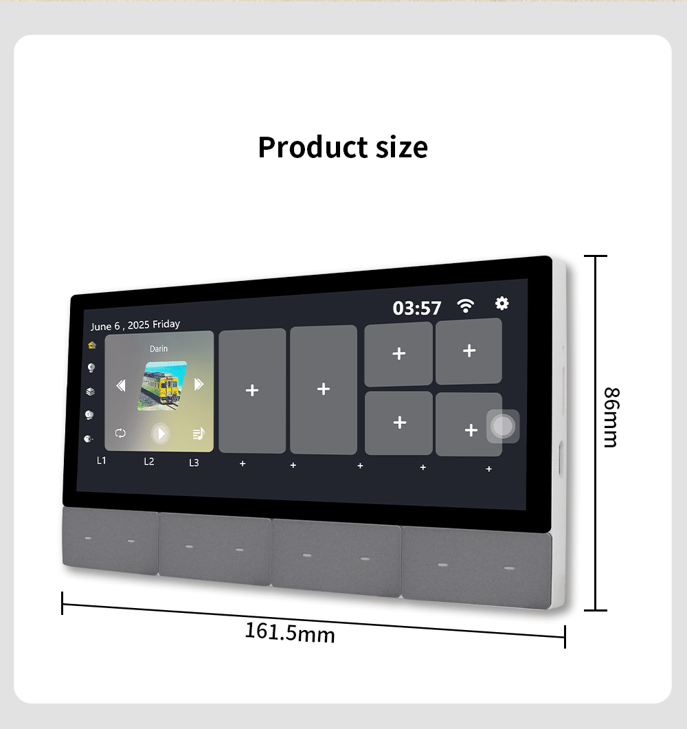 Anjielo smart 6-inch IPS display central control panel tuya device supports Zigbee control scene touch screen