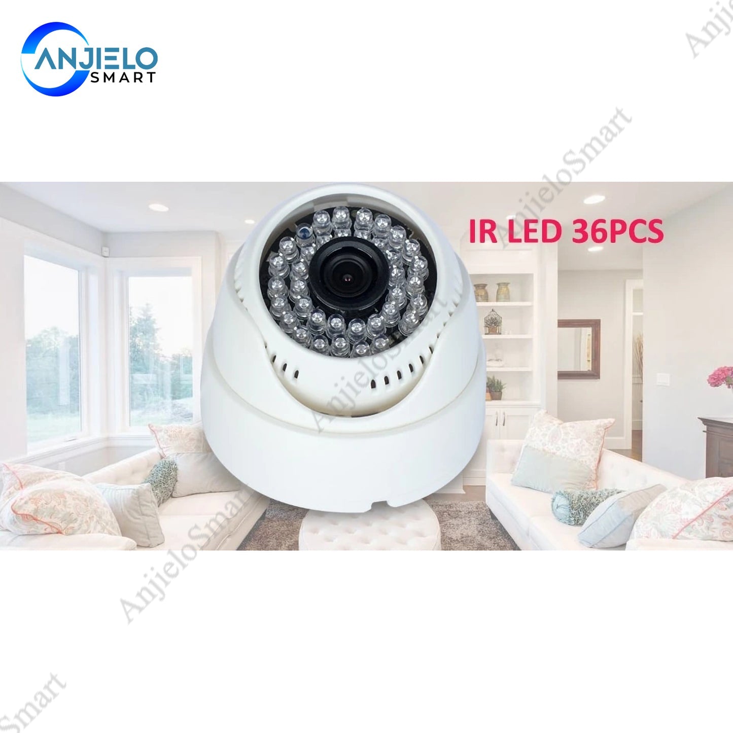 Anjielo Smart AHD Security Protection Infrared Night Vision Dome Mini Camera Video Surveillance Indoor CMOS Camera