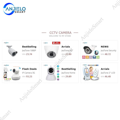 Anjielo Smart AHD Security Protection Infrared Night Vision Dome Mini Camera Video Surveillance Indoor CMOS Camera