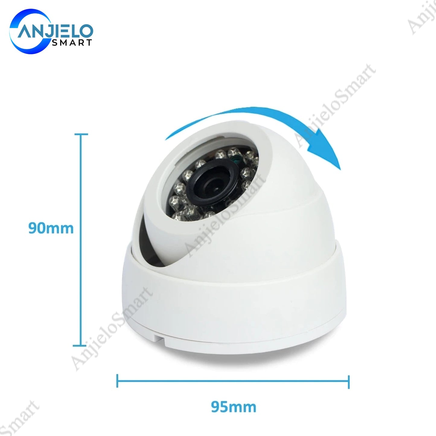 Anjielo Smart AHD Security Protection Infrared Night Vision Dome Mini Camera Video Surveillance Indoor CMOS Camera