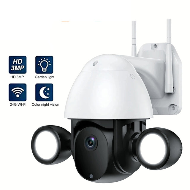 Anjielo Motion Detection Color Night Vision Auto Tracking WiFi Pan-Tilt 360° View 3MP Security Camera for Home Security