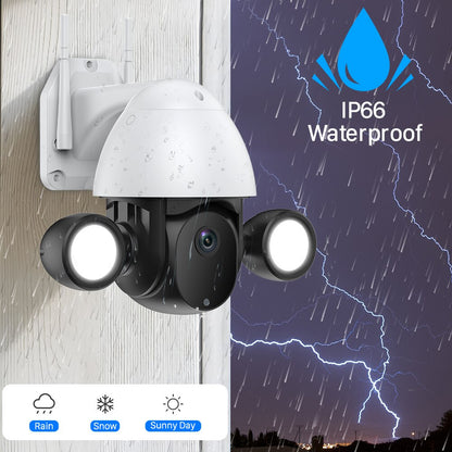 Anjielo 3MP Tuya Color Night Vision Home Security Camera WiFi Camera Outdoor 30m Auto Tracking Photo Alarm PTZ IP Camera