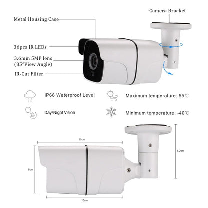 Anjielo 1080P Outdoor Waterproof Surveillance Camera AHD Security 15m Infrared Night Vision Camera Video Surveillance