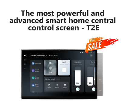 AnjieloSmart Latest Tuya Smart Home Automation Built-in Alexa Voice 10.1 Inch Display In-Wall Mount Central Control Switch Panel with Zigbee Hub Gateway for Home