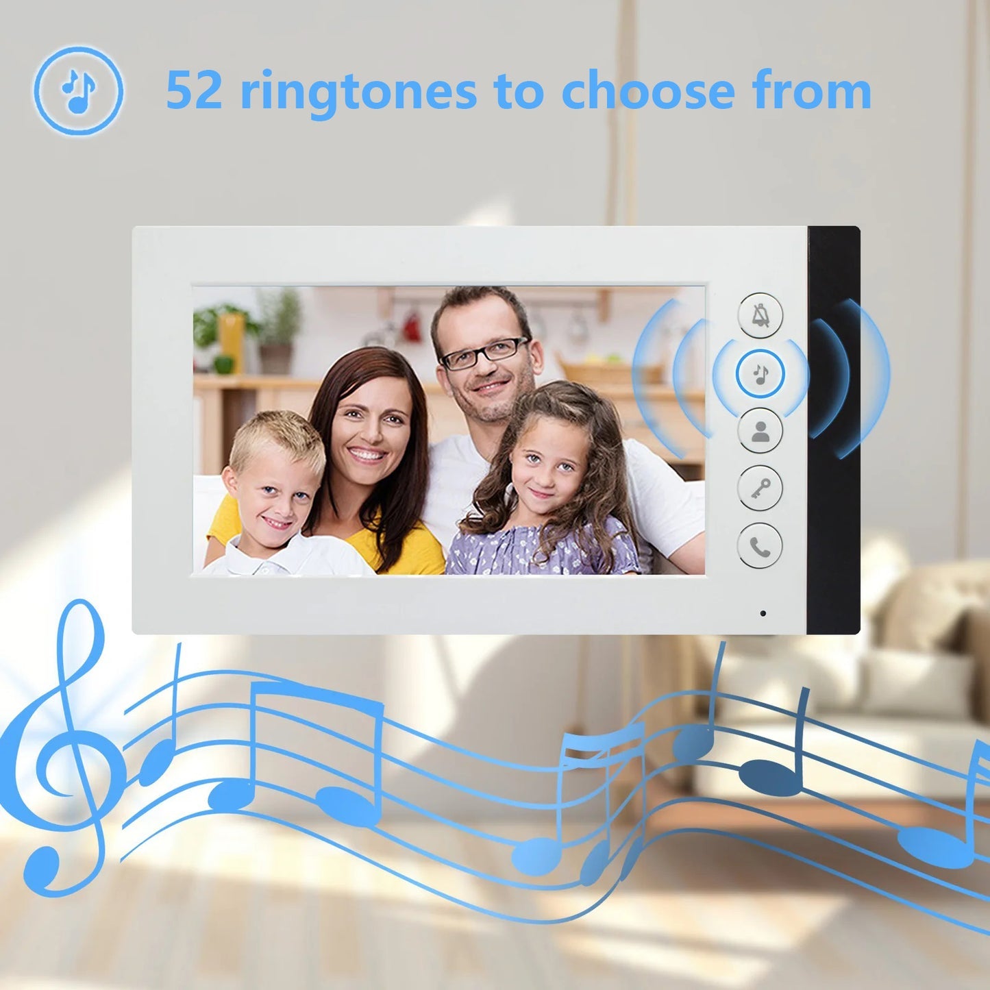 Anjielo Smart 4 Wired Video Multi-family Apartment Intercom System,2/3/4/6/8/10/12 Units 7 inch Monitor Video Door Phone Kit,Indoor Outdoor Video Doorbell, ID Card Unlock, 2 Way Audio for Home and Villa