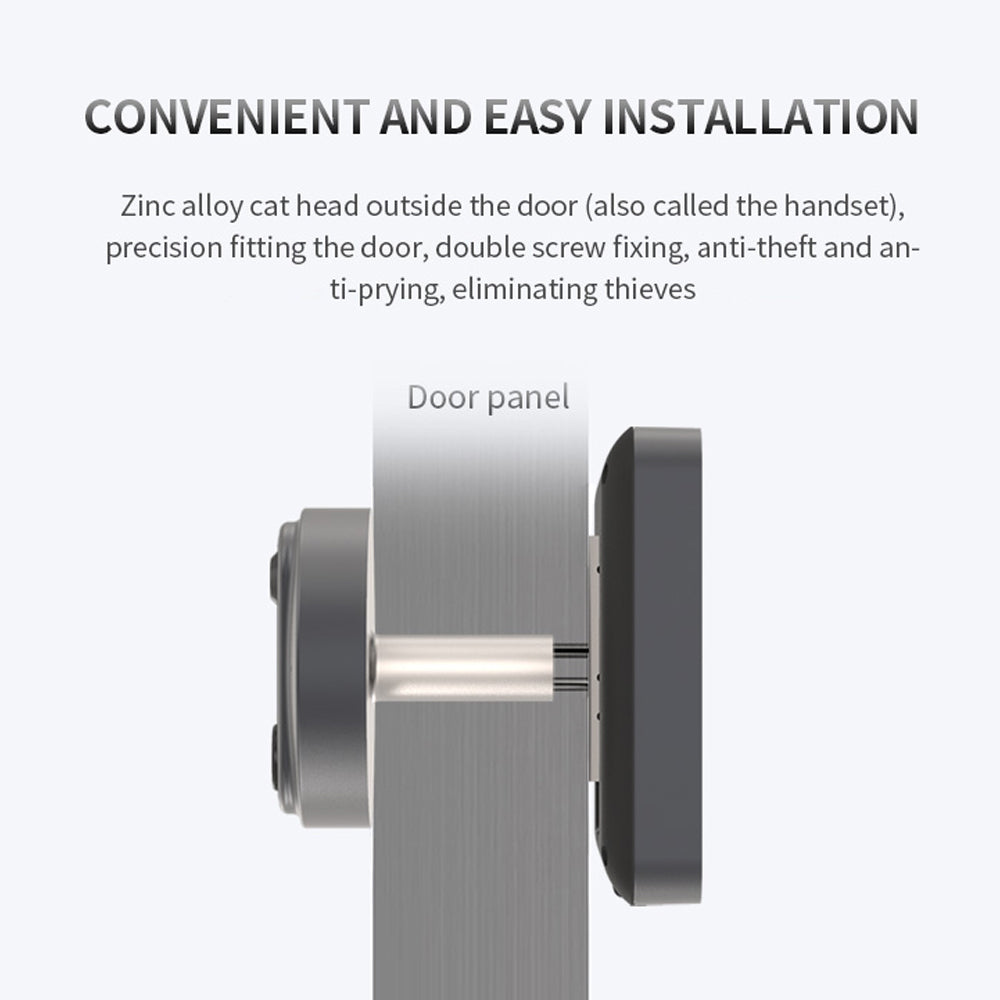 Anjielo Smart 1080P Cat's Eye Video Smart Doorbell Cat's Eye Tuya WiFi Cat's Eye Camera Viewer Smart Doorbell Monitoring Kit Supports Night Vision