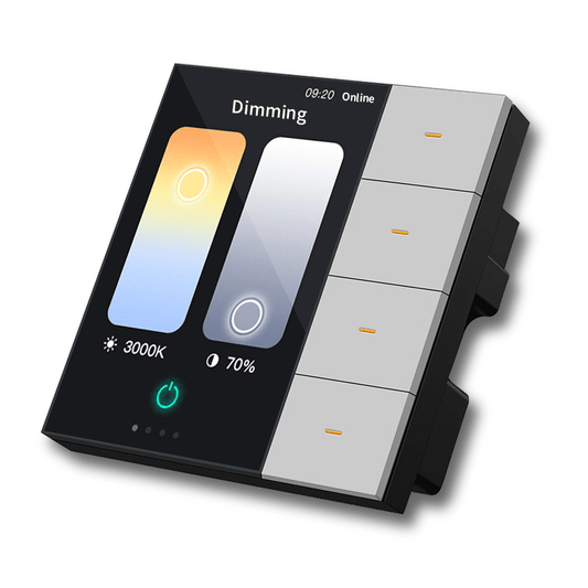 Anjielo 3.5 inch touch smart screen smart home switch Tuya remote control zigbee Wifi wall switch smart home LED light switch