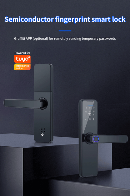 AnjieloSmart Anti-Hack Smart Lock Fingerprint & Remote Access, Silent & Easy Installation, with Anti-Interference Technology for Home Security