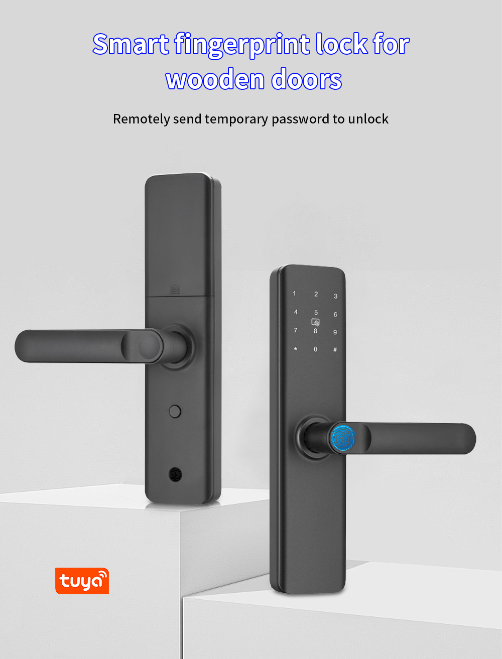 AnjieoSmart Quiet Smart Lock - Fingerprint Entry, Won't Wake Family, with Tamper Alert & Emergency USB Power