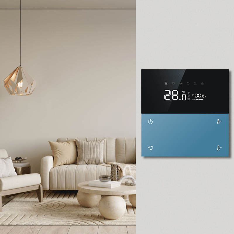 Anjielo 4-inch smart home thermostat Tuya APP compatible with Alexa and Google Home Voice Control Smart Home Thermostat