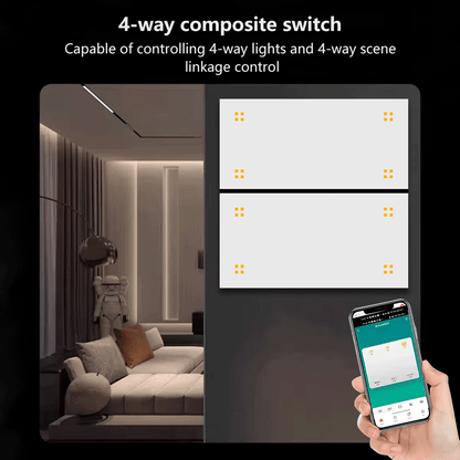 Anjielo Home Automation Multi-function 8-button Zigbee Smart Switch Scene Tuya Smart Home Products Light Wall Switch Gateway