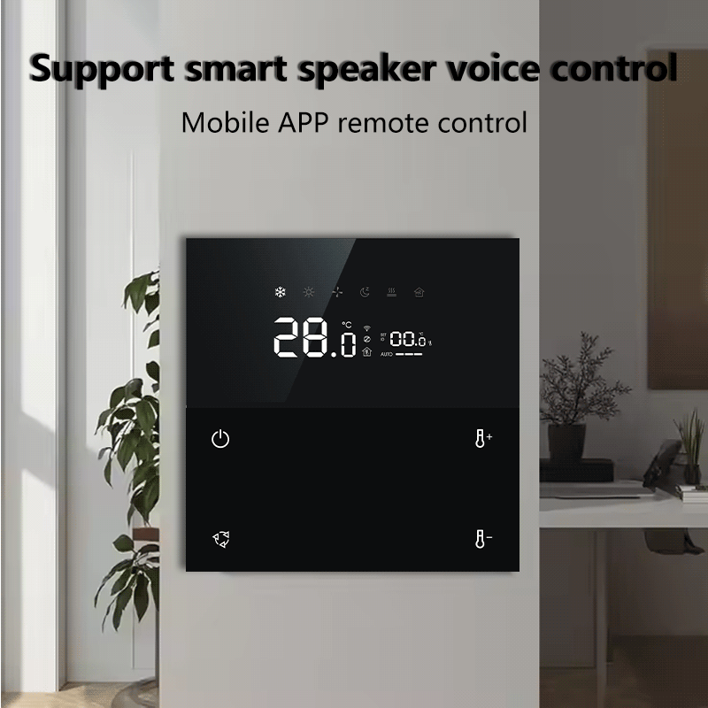 Anjielo 4-inch smart home thermostat Tuya APP compatible with Alexa and Google Home Voice Control Smart Home Thermostat