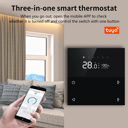 Anjielo 4-inch smart home thermostat Tuya APP compatible with Alexa and Google Home Voice Control Smart Home Thermostat