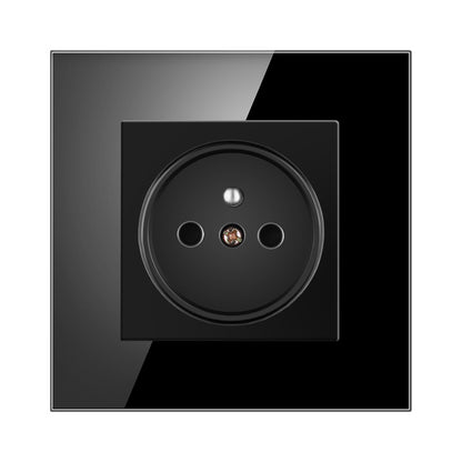 AnjieloSmart European Standard 86 Type French Style Wall Socket 16A Tempered Glass Panel European Standard