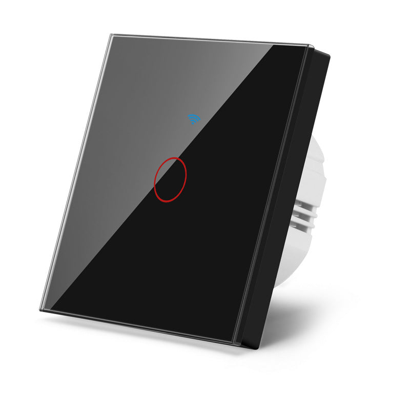 AnjieloSmart European standard graffiti smart WiFi switch with RF433 voice control, compatible with Alexa and Google Home, and features a touch switch.