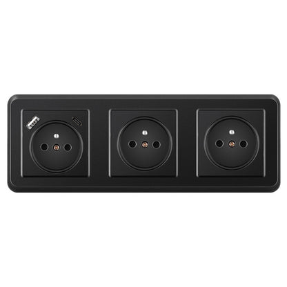 AnjieloSmart 82*82mm European standard socket, 16A PC socket panel