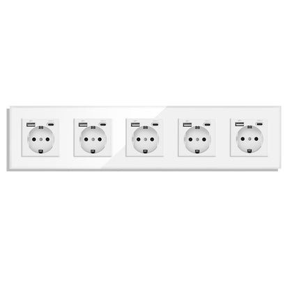 AnjieloSmart European standard wall power socket with USB and Type-C charging ports (German standard).