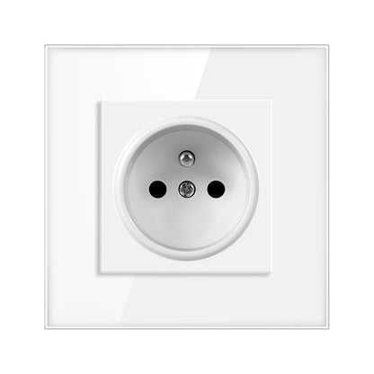 AnjieloSmart European Standard 86 Type French Style Wall Socket 16A Tempered Glass Panel European Standard