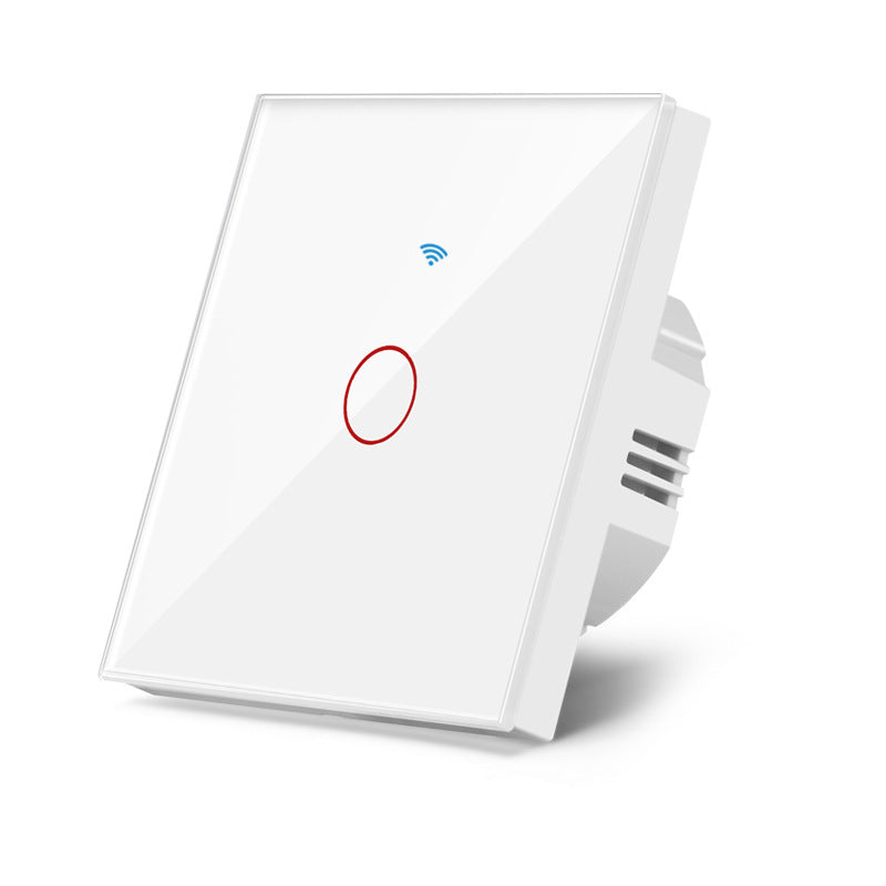 AnjieloSmart European standard graffiti smart WiFi switch with RF433 voice control, compatible with Alexa and Google Home, and features a touch switch.