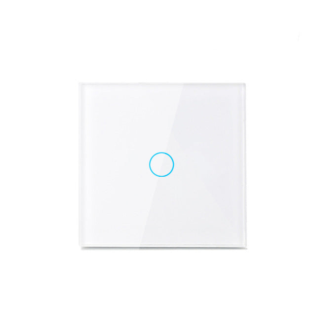 AnjeloSmart Type 86 European standard single touch switch, 1/2/3 gang touch sensor switch, glass panel light switch