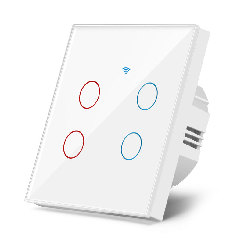 AnjieloSmart European standard graffiti smart WiFi switch with RF433 voice control, compatible with Alexa and Google Home, and features a touch switch.