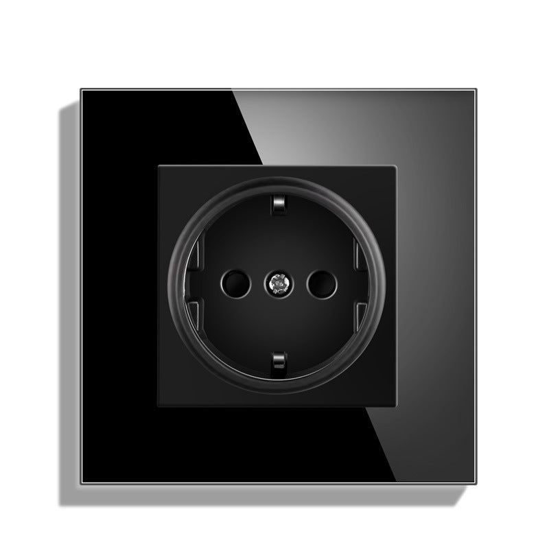 AnjieloSmart Type 82 integrated socket European standard/German type, five-gang with USB charging and Type-C port, European standard wall-mounted concealed socket panel.