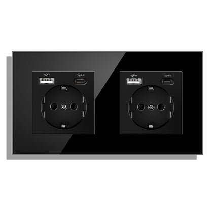 AnjieloSmart European standard wall power socket with USB and Type-C charging ports (German standard).
