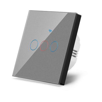 AnjieloSmart European standard graffiti smart WiFi switch with RF433 voice control, compatible with Alexa and Google Home, and features a touch switch.