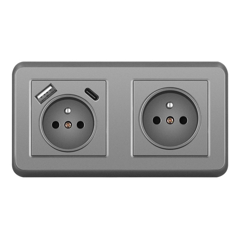 AnjieloSmart 82*82mm European standard socket, 16A PC socket panel