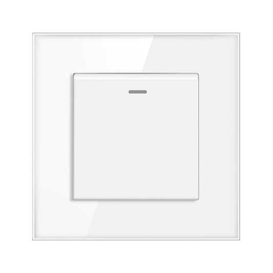 AnjieloSmart European standard 86-type wall switch, tempered glass panel, embedded single-gang multi-way rocker switch