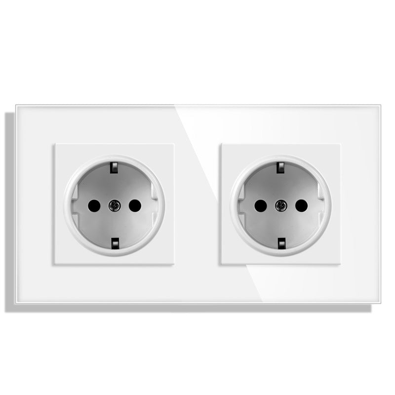 AnjieloSmart Type 82 integrated socket European standard/German type, five-gang with USB charging and Type-C port, European standard wall-mounted concealed socket panel.
