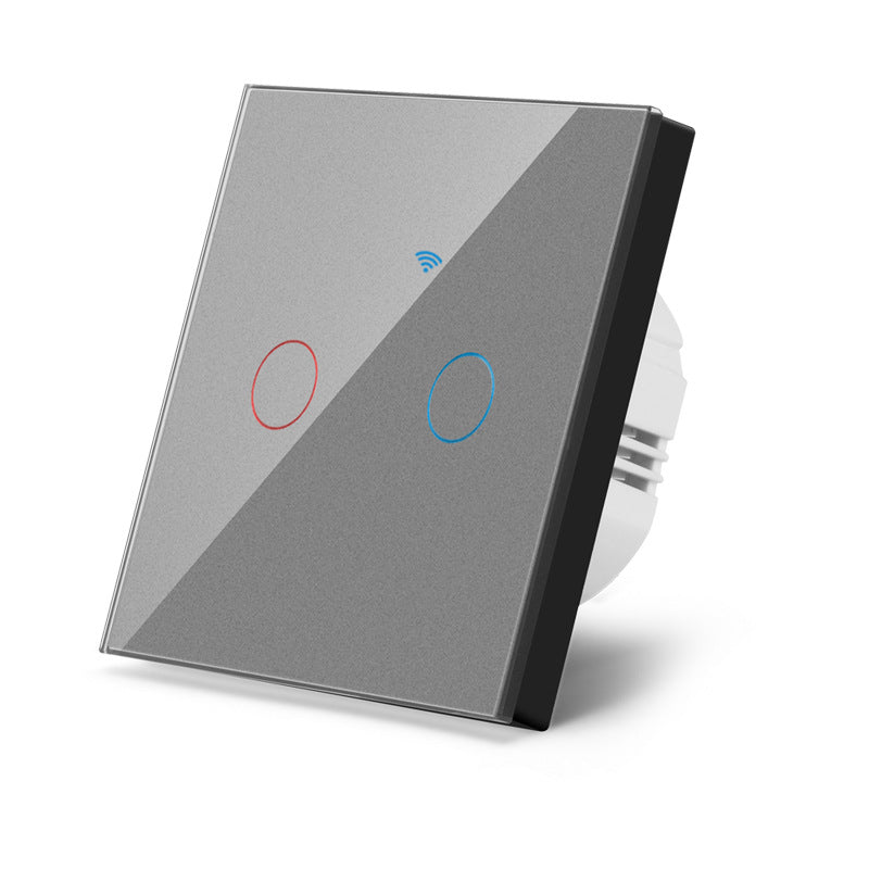 AnjieloSmart European standard graffiti smart WiFi switch with RF433 voice control, compatible with Alexa and Google Home, and features a touch switch.