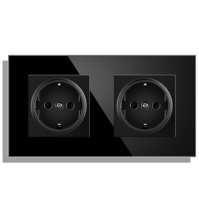 AnjieloSmart Type 82 integrated socket European standard/German type, five-gang with USB charging and Type-C port, European standard wall-mounted concealed socket panel.