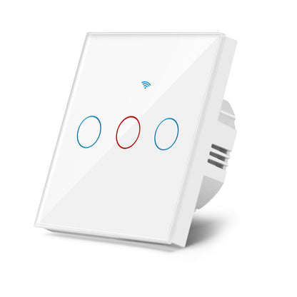 AnjieloSmart European standard graffiti smart WiFi switch with RF433 voice control, compatible with Alexa and Google Home, and features a touch switch.