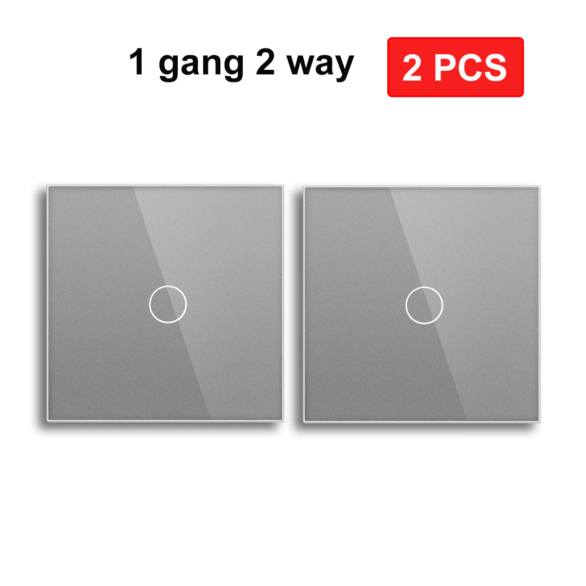 AnjieloSmart European and British standard pure touch double control switch single round tempered glass staircase headboard