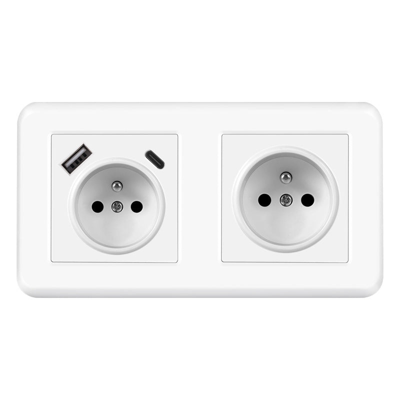 AnjieloSmart 82*82mm European standard socket, 16A PC socket panel