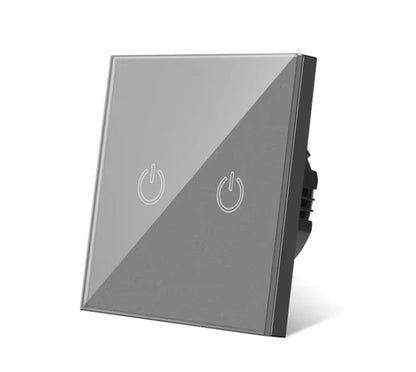 AnjieloSmart Luxury EU standard single-touch wall switch with a full tempered glass panel.
