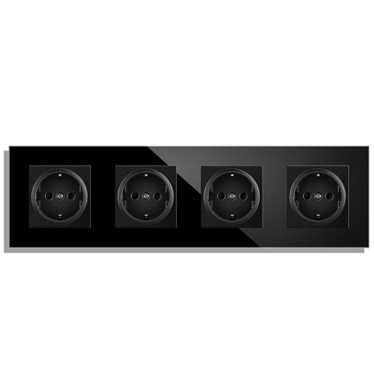 AnjieloSmart Type 82 integrated socket European standard/German type, five-gang with USB charging and Type-C port, European standard wall-mounted concealed socket panel.