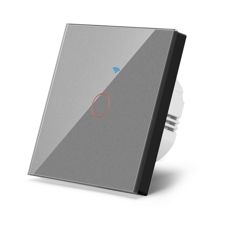 AnjieloSmart European standard graffiti smart WiFi switch with RF433 voice control, compatible with Alexa and Google Home, and features a touch switch.