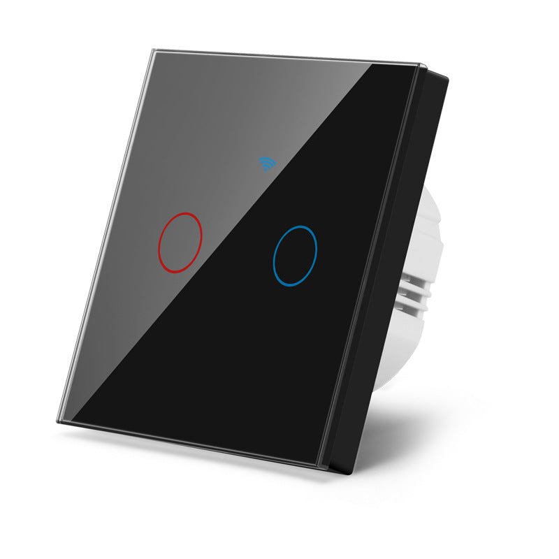 AnjieloSmart European standard graffiti smart WiFi switch with RF433 voice control, compatible with Alexa and Google Home, and features a touch switch.