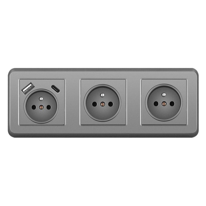 AnjieloSmart 82*82mm European standard socket, 16A PC socket panel