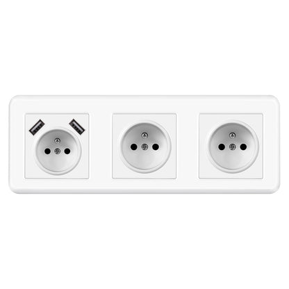 AnjieloSmart 82*82mm European standard socket, 16A PC socket panel