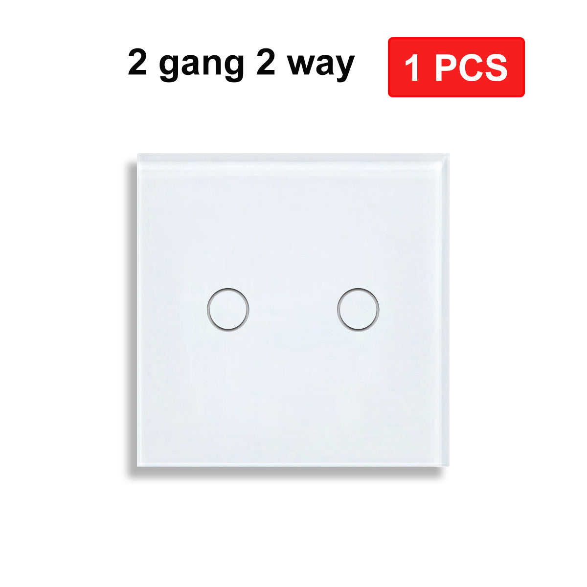 AnjieloSmart European and British standard pure touch double control switch single round tempered glass staircase headboard
