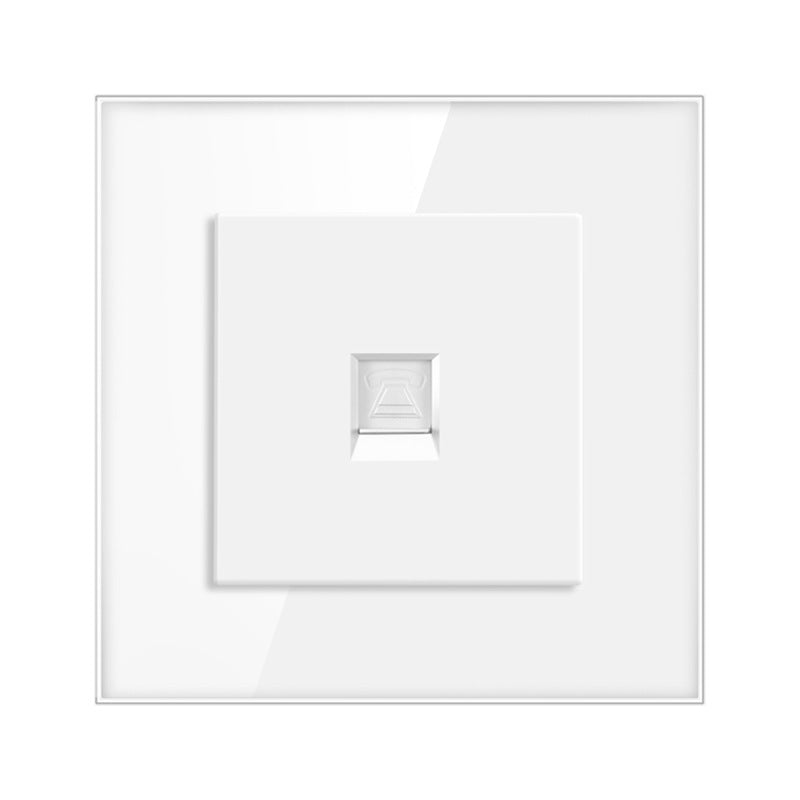 AnjieloSmart European Standard 86 Single-Position Telephone Socket Panel Wall Telephone Line Socket
